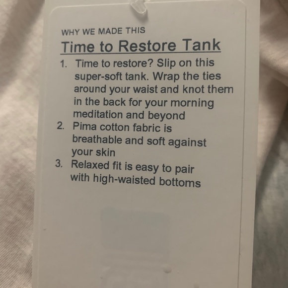 Lululemon Time to Restore Tank, Heathered Dune - Picture 2 of 5